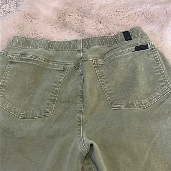 7 for all Mankind Light Olive Green Jogger Slim Fit Jeans Sz 29 - Picture 10 of 16
